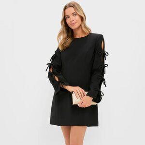 NWT Tuckernuck HYACINTH HOUSE Black Bow Sleeve Belinda Mini Dress size L NWT